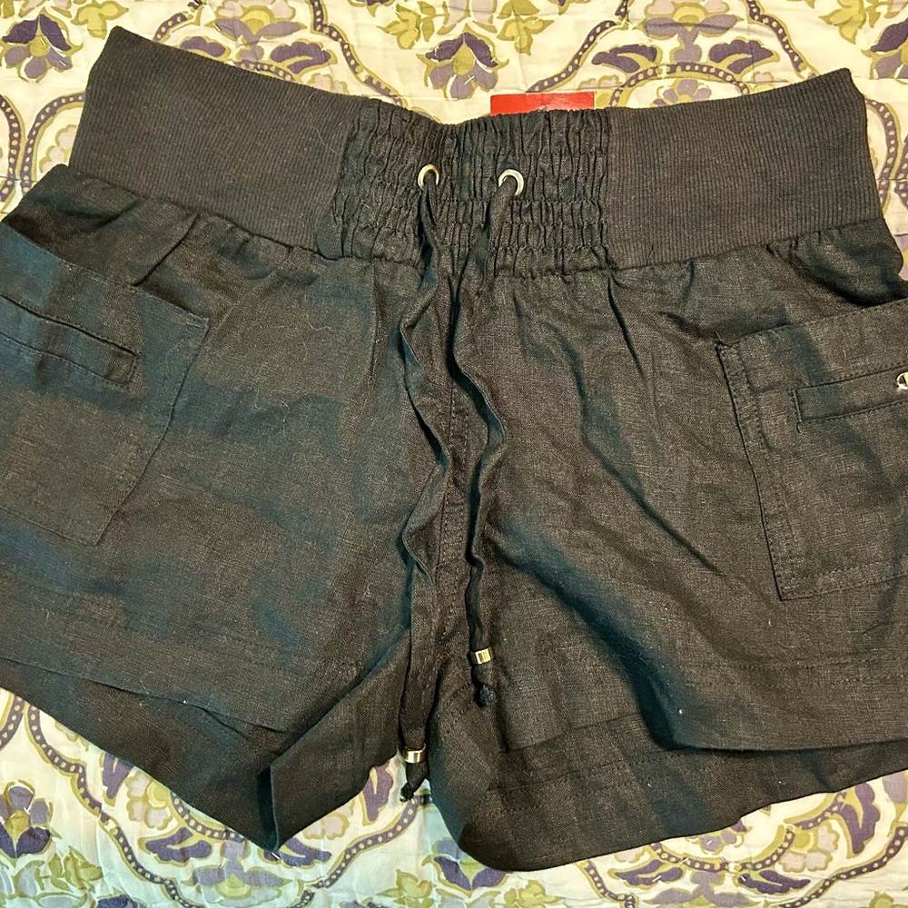 Guess Black Women's Drawstring Waist Casual Shorts